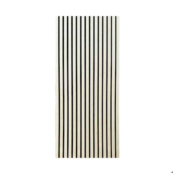 Ejoy Acoustic Slat Wood Wall Cladding Panel With Real Wood Skin Veneer, 94.5in x 24in x 0.8in ACPRW001-WhiteAsh - main
